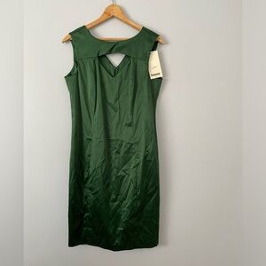 NWT Sinequanone Paris Green Sleeveless Sheath Dress Size 42 Cocktail Dress